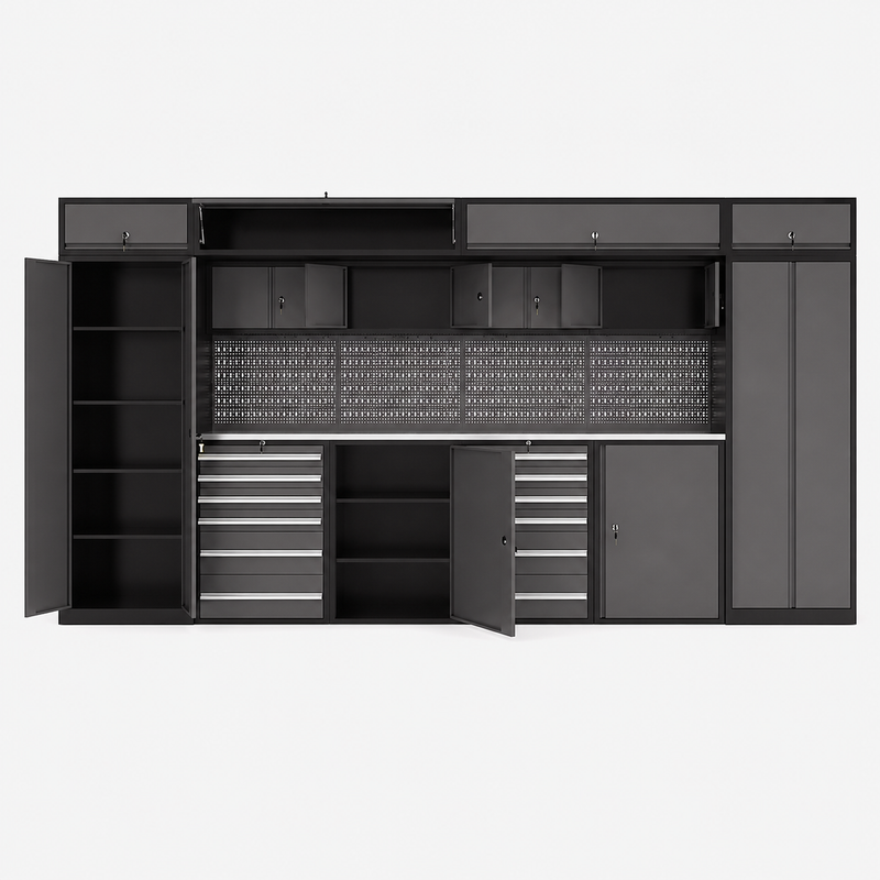 Cabinet with Car Repair Garage Workshop